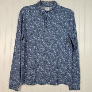 Jcrew Performance Polo Shirt Mens M with Coolmax Technology in Print Classic Fit